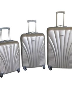 3 Piece Blue Star Luggage Set - Gold