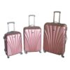 3 Piece Blue Star Luggage Set - Rose Gold