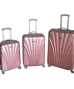 3 Piece Blue Star Luggage Set - Rose Gold