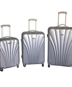 3 Piece Blue Star Luggage Set - Silver