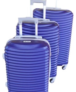 3 Piece Hard Outer Shell Lightweight Luggage Set - Blue