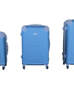 3 Piece Hard Outer Shell Lightweight Luggage Set - Light Blue