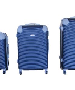 3 Piece Hard Outer Shell Lightweight Luggage Set - Navy