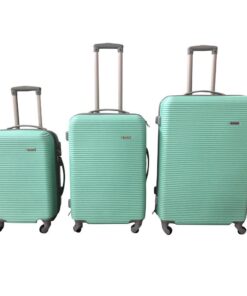 3 Piece Hard Outer Shell Luggage Set - 28 Inch - Apple Green
