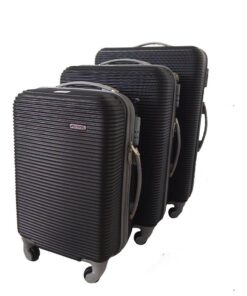 3 Piece Hard Outer Shell Luggage Set - 28 Inch - Black