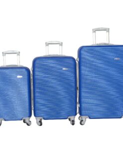 3 Piece Hard Outer Shell Luggage Set - 28 Inch -   Blue