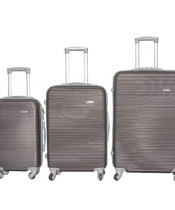 3 Piece Hard Outer Shell Luggage Set - 28 Inch - Brown