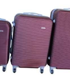 3 Piece Hard Outer Shell Luggage Set - 29 Inch - Dark Red