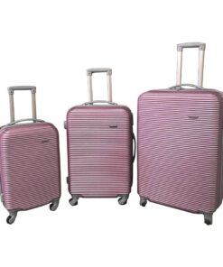 3 Piece Hard Outer Shell Luggage Set - 29 Inch - Pink