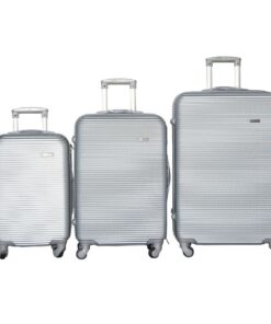 3 Piece Hard Outer Shell Luggage Set - 29 Inch - Silver