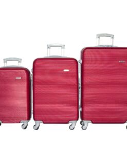 3 Piece Hard Outer Shell Luggage Set - 30inch - Red