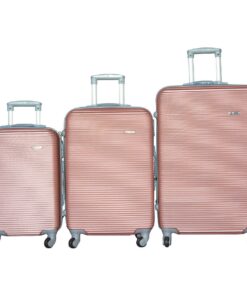 3 Piece Hard Outer Shell Luggage Set - 30inch - Rose Gold