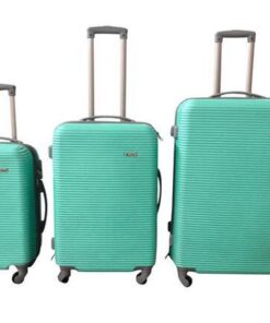 3 Piece Hard Outer Shell Luggage Set - Apple Green