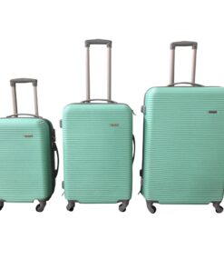 3 Piece Hard Outer Shell Luggage Set - Applegreen