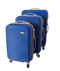 3 Piece Hard Outer Shell Luggage Set - Blue