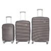3 Piece Hard Outer Shell Luggage Set- Brown