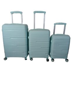 3 Piece Hard Outer Shell Luggage Set-Green