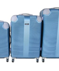 3 Piece Hard Outer Shell Luggage Set - Light blue