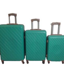 3 Piece Hard Outer Shell Luggage Set Premium ZT - Green