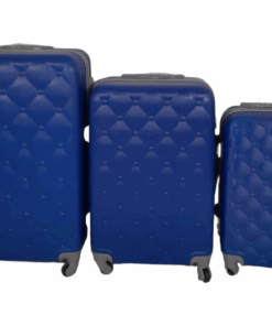 3 Piece Hard Outer Shell Navy Luggage Set - BTN