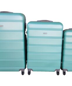 3 Piece Hard Outer Shell Premium Lightweight Luggage Set - Applegreen