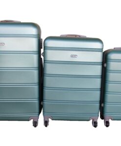 3 Piece Hard Outer Shell Premium Lightweight Luggage Set - Darkgreen
