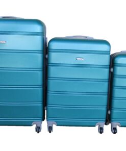3 Piece Hard Outer Shell Premium Lightweight Luggage Set - Green