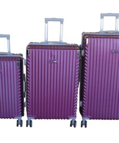 3-Piece Hard-Shell Luggage Set-Durable ABS, TSA Lock, Spinner Wheels-Purple