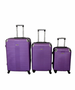 3 Piece Hard Shell Luggage Set - Purple