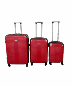 3 Piece Hard Shell Luggage Set - Red