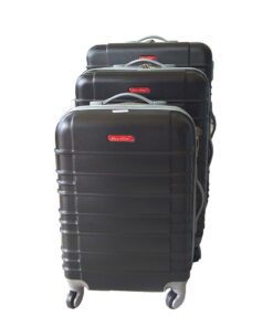 3 Piece Holiday Luggage Set - Black - Black