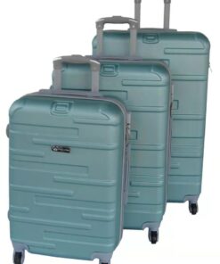 3 Piece Holiday Travel Luggage Bag Set - Aqua Green