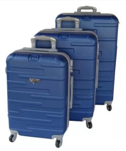 3 Piece Holiday Travel Luggage Bag Set - Blue