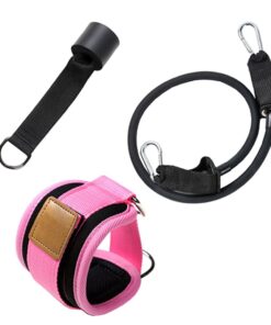 3 Piece Latex Yoga Rubber Loop Tube Yoga Pull Rope Set - Pink