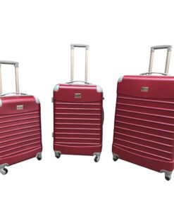 3 Piece Luggage Set  - Green - Red
