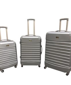 3 Piece Luggage Set  - Green - Silver