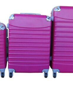 3 Piece Luggage Set - Hot Pink