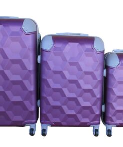 3 Piece Luggage Set - Purple
