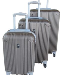 3 Piece Mooistar 27 inch Travel Luggage Suitcase Bag Set - Brown