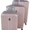 3 Piece Mooistar 27 inch Travel Luggage Suitcase Bag Set - Rose Gold