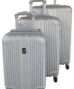 3 Piece Mooistar 27 inch Travel Luggage Suitcase Bag Set - Silver