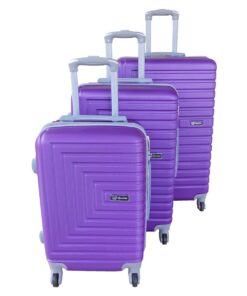 3 Piece Mooistar 28 inch Travel Luggage Suitcase Bag Set - Purple