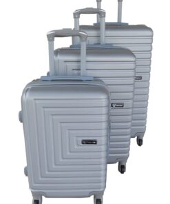 3 Piece Mooistar 28 inch Travel Luggage Suitcase Bag Set - Silver
