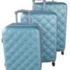 3 Piece Mooistar 29 inch Travel Luggage Suitcase Bag Set - Aqua Green