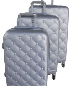 3 Piece Mooistar 29 inch Travel Luggage Suitcase Bag Set - Silver