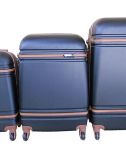 3 Piece Nexco Travel Luggage Bag Set - Black