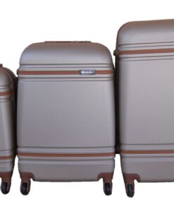 3 Piece Nexco Travel Luggage Bag Set - Light Brown