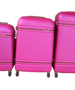 3 Piece Nexco Travel Luggage Bag Set - Pink