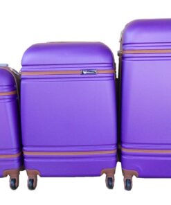 3 Piece Nexco Travel Luggage Bag Set - Purple