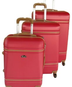 3 Piece Nexco Travel Luggage Bag Set-Red